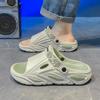 Men's Summer Slippers: Thick Sole, Non-Slip, One-Strap High-End Sandals for Home, Sports, Beach, and Water.