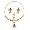 European and American bohemian luxury fringed necklace earrings set exotic style pearl rhinestone collarbone chain ear jewelry