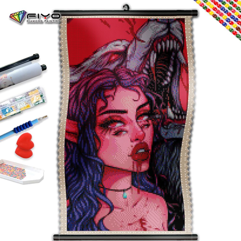 

5D DIY Рамка Алмазная Вышивка Женщины Волк Живопись Животное Полная Квадратная Новая Поступление Мозаика Мультяшный Портрет Украшение Дома