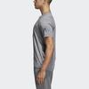 Adidas Freelift Texture Lifestyle Series Round Neck Solid Color Comfortable Short Sleeve T-Shirt Men Tops Gray CD9788