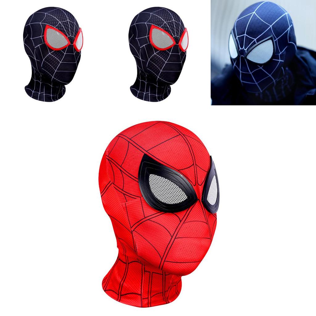 Černá maska na hlavu Spider-Man, série pro dospělé, Cosplay kostým, doplněk, lehká, pohodlná