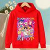 Kpop Demon Hunters Anime Fashion Cartoon Printed Casual Warm Comfortable Hooded Sweatshirt