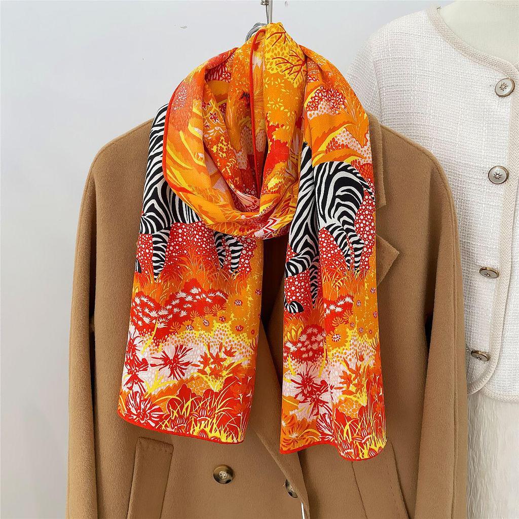 Herringbone Velvet Scarf: Winter, Versatile, Thickened, Hand-Rolled Edges, Small & Long