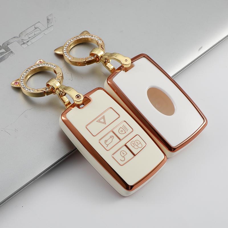 Car Tpu Key Case Cover Ring For Land Rover Range Rover Discovery 5 Sport For Jaguar Xe Xf Xj F Pace Accessories