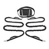 Dog Leash with Waist Bag Reflective Retractable Leash for Two Dogs Hands-Free Running Leash with Padded Handles Night Safety Walking Gear