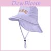 Kids Cartoon Neck Cover Sun Hat With Wide Brim Waterproof Breathable For Summer Outdoor Play