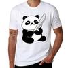 Panda mit Messer T-Shirt t-shirt für Unisex Prozent Baumwolle t-shirt Unisex einfarbige t-shirts für Unisex Baumwolle T-Shirt