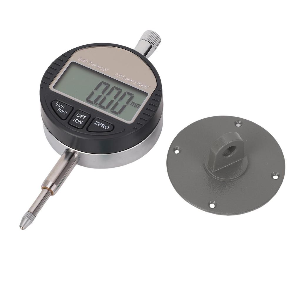 Electronic Digital Dial Indicator 0.5in 12.7mm Inch Metric High Resolution 0.0005in 0.01mm Accurate Probe Tester