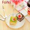 4 st Köksredskap Cocktail Dessertgaffel Provsmakning Rostfritt Stål Förrätt Tårta Fruktgaffel Matpinne Tillbehör Förnödenheter