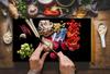 Glass Plate Cutting Board 52X30 Fruits