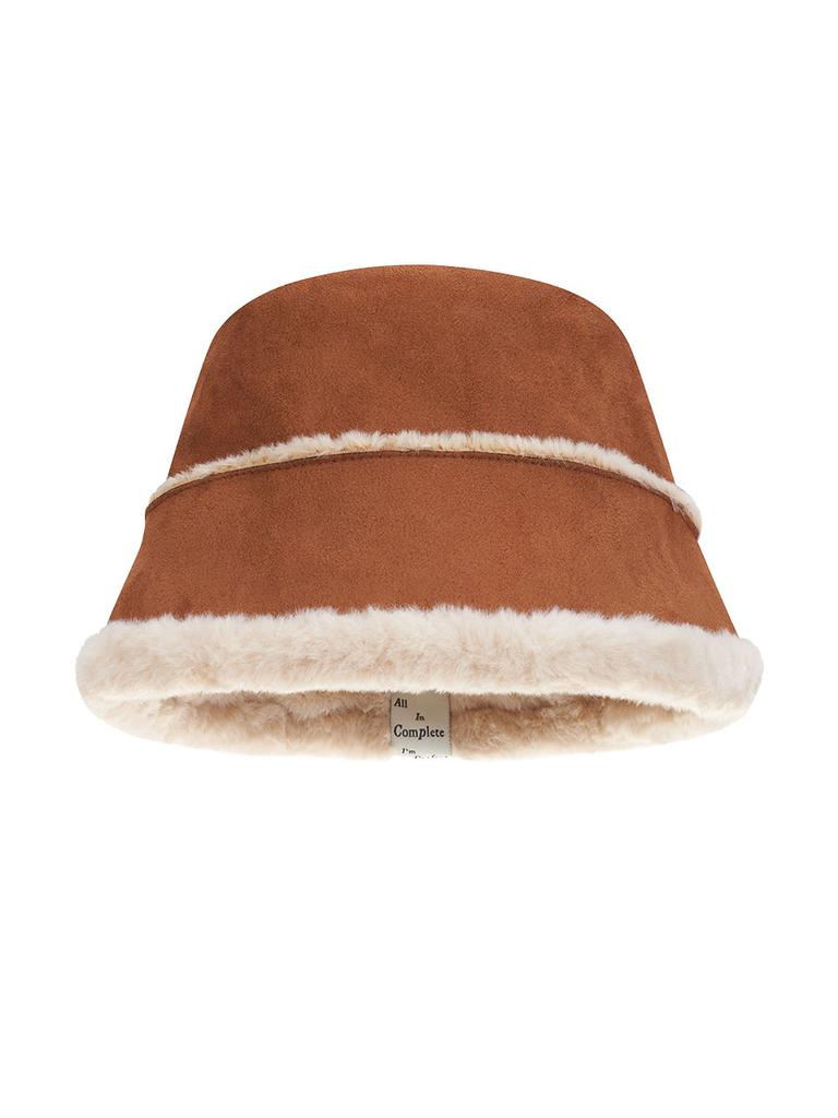 Olinkeompeulliteu Moon Suede Bonnet Hat (Camel)