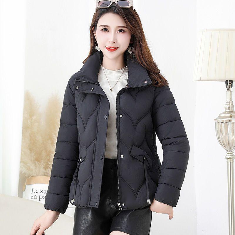 

Модная теплая короткая стеганая куртка женская короткая пуховая куртка новая зимняя стеганая куртка XL чёрный