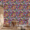 Wallpaper Small Flowers Turquoise and Pink for Living Room and Bedroom 50x1000