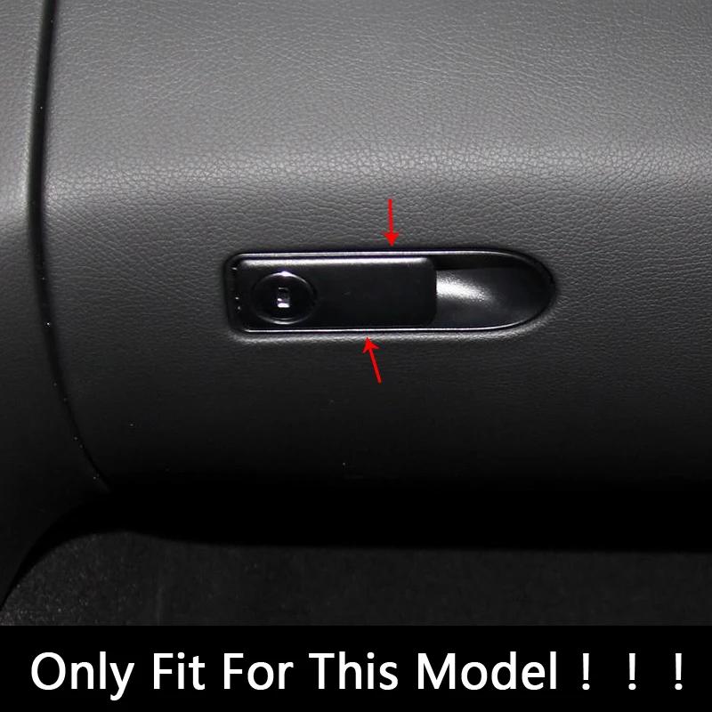 Stainless Steel Co-pilot Glove Box Sequin Decoration Cover Trim Interior For Mercedes Benz W212 W204 X204 W218 GLK CLS C E Class