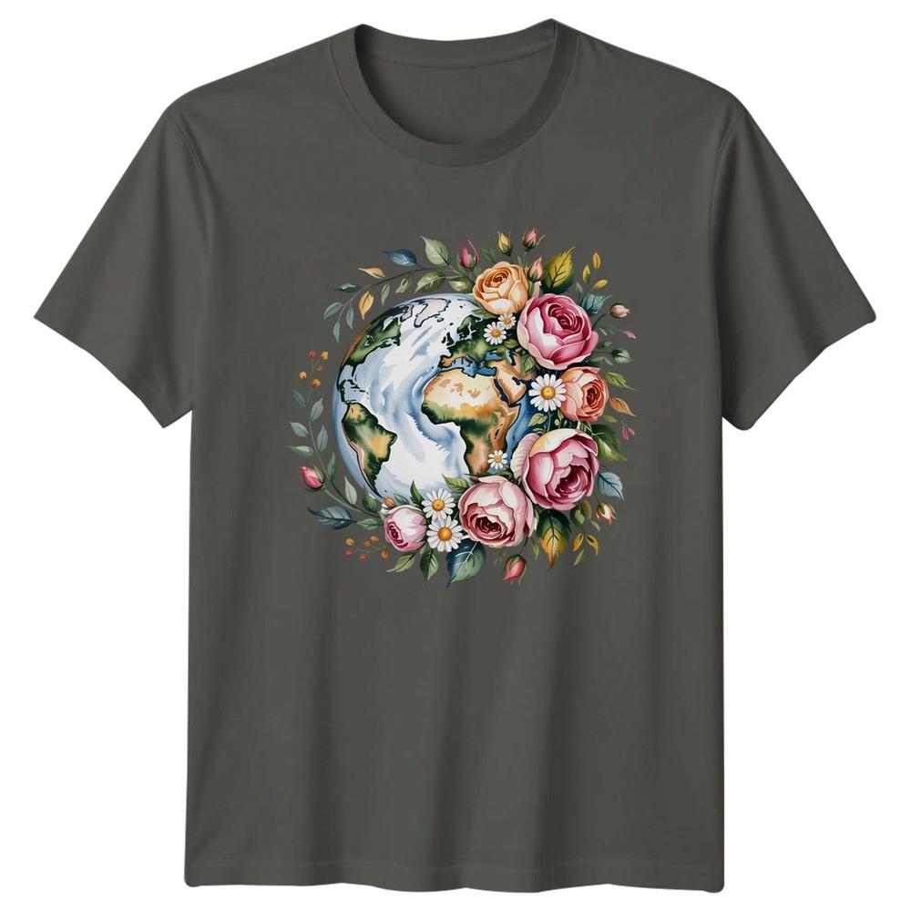 Love Our Beautiful Floral Earth TShirt Floral Globe Nature EnvironUnisext Earth S