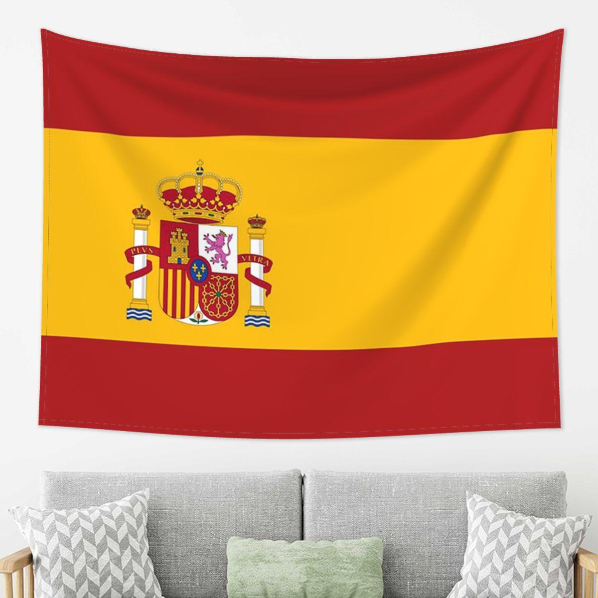 

Spain Flag Tapestry Decoration Art Aesthetic Tapestries for Living Room Bedroom Home Wall Cloth Wall Hanging 74x94cm(29x37in)