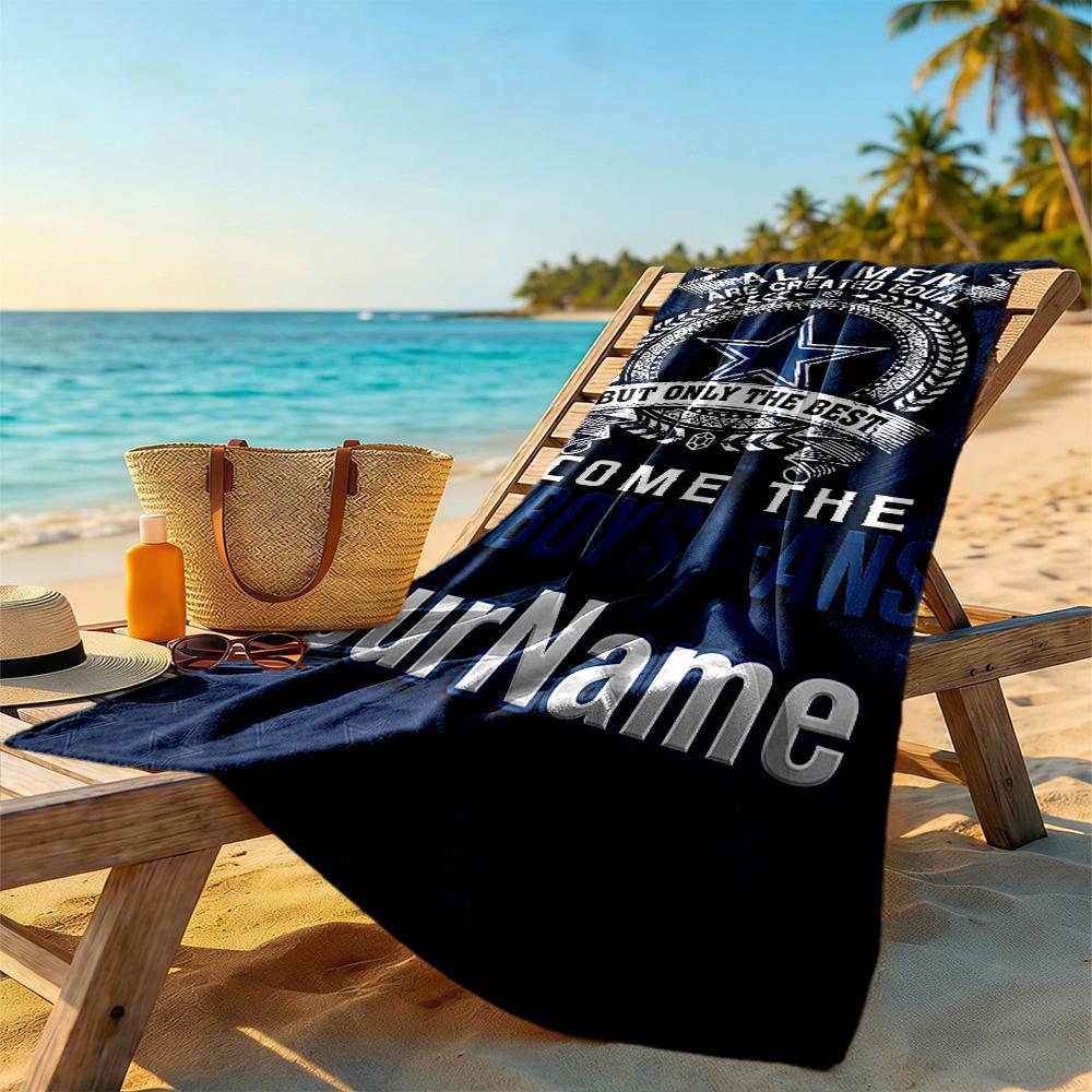 Dallas Customized Name Beach Towel Soft Durable Quick-Dry Portable for SwimmingBeachCamping Travel Beach AccessoriesGym