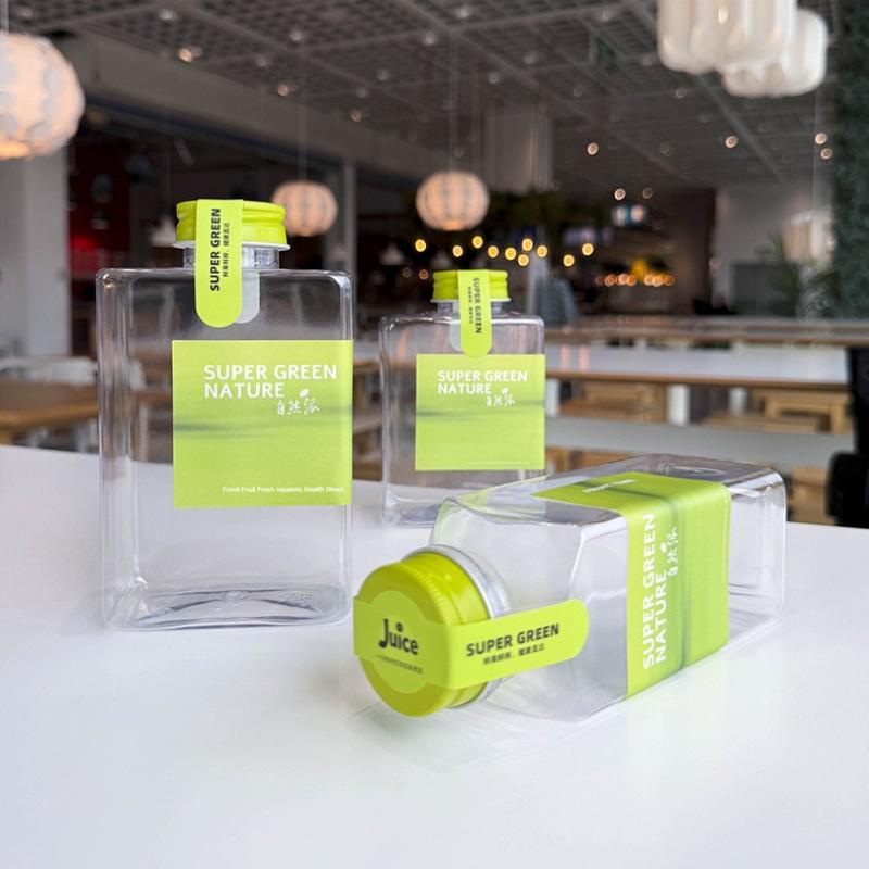 Empty Plastic Drink Containers Disposable 350/400/500ML Food Safe Bottles for Juice Liquor Birthday Party Supplies