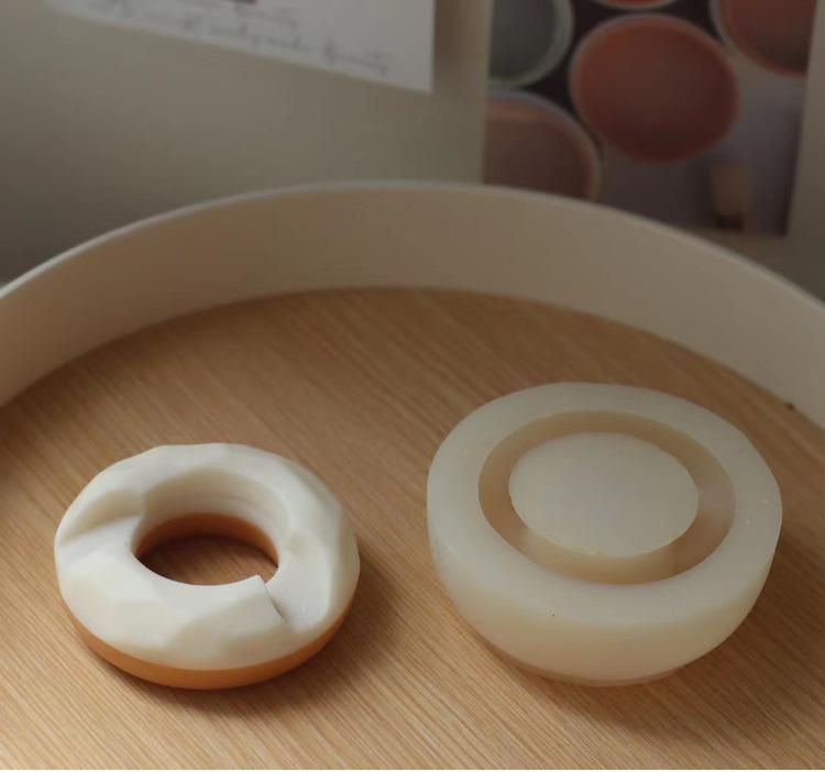 Cute Bear with Swimming Ring Silicone Mold DIY Creative Candle Mold for Candle Making Summer Party Supply Home Decor