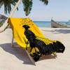 Binding Figure and Flying Butterfly Pattern Polyester Microfiber Beach Towel Is Highly Absorbent Suitable Swimming Beach Outings