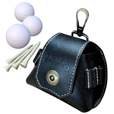 TERUI Lifestyle Osaka Golf Ball Waist Golf Ball PU Magnetic Belt Golf Ball Beginner 3-Piece Holder, Case, Leather, Closure, Loop, Men's, Women's,