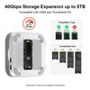 Qwiizlab 40Gbps Mac Mini Pro Stand Hub with USB4 NVMe SSD Enclosure Host 3 Audio PCIe Support Up To 8TB Thunderbolt Support M4/M4 USB-C USB-A 2.0