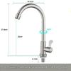Lilong Stainless Steel Single Cold Kitchen Faucet
