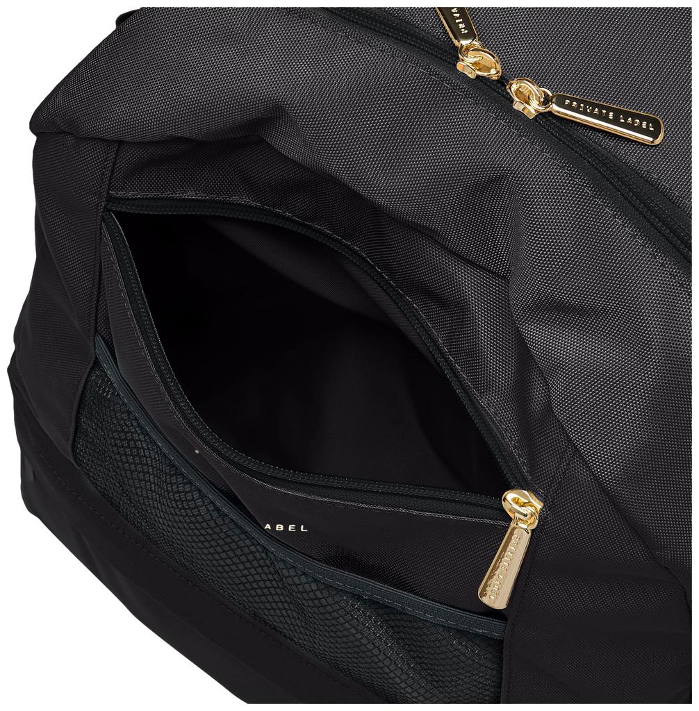 Backpack Unisex Childcare Bag Equipped with Antibacterial Pocket Lightweight Large Capacity 21L B4 Storage 11156 Black H45 X W34 X D16cm [Private