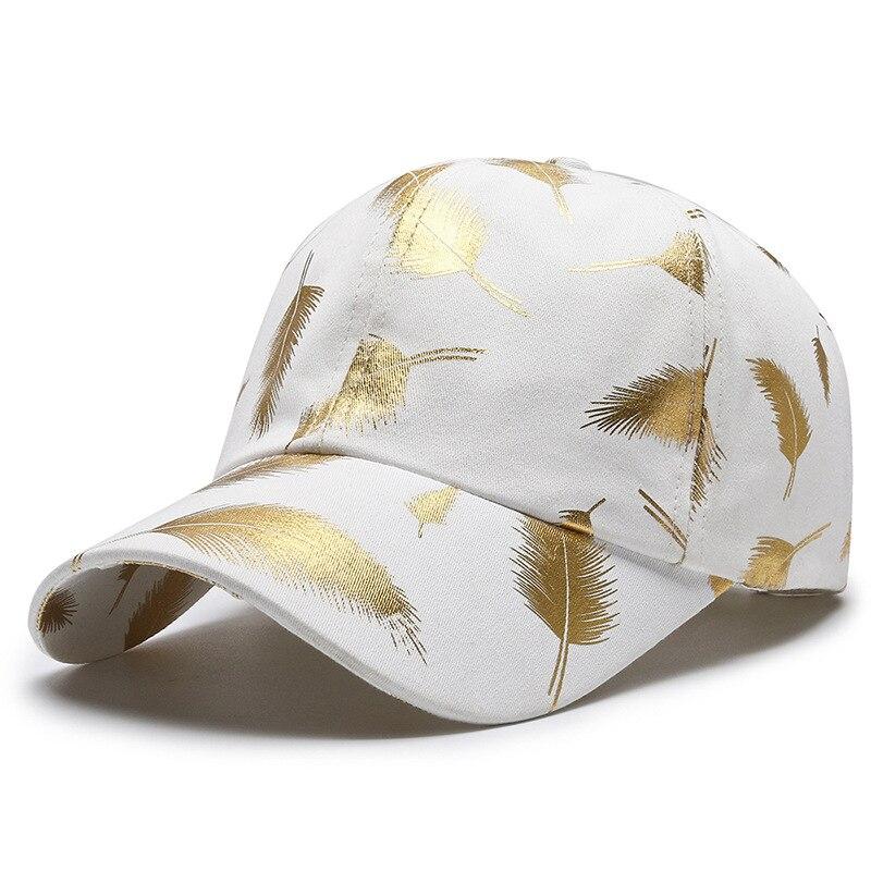 gold feather baseball cap men 
