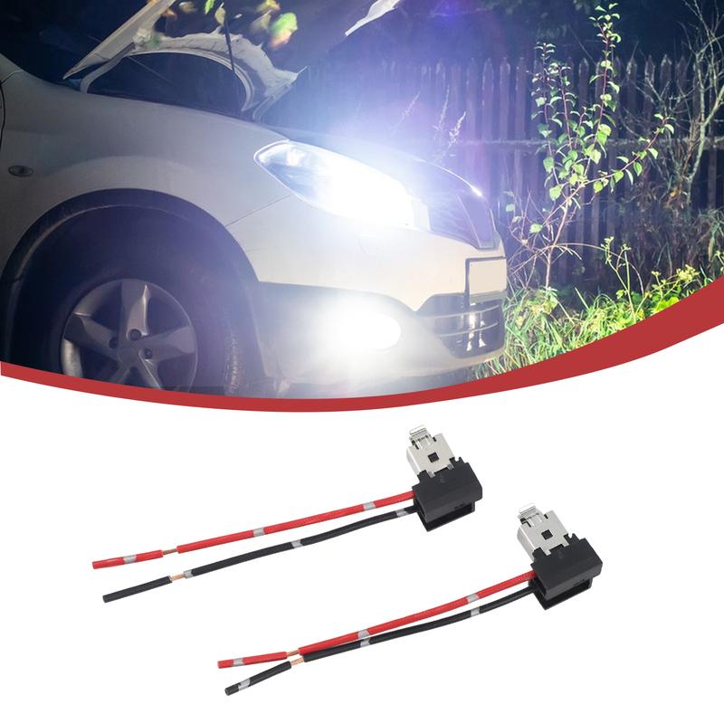 H1 Headlight Harness Car Headlight Connector Vehicle Lighting Car Headlight Upgrade ABS Plastic High Reliability