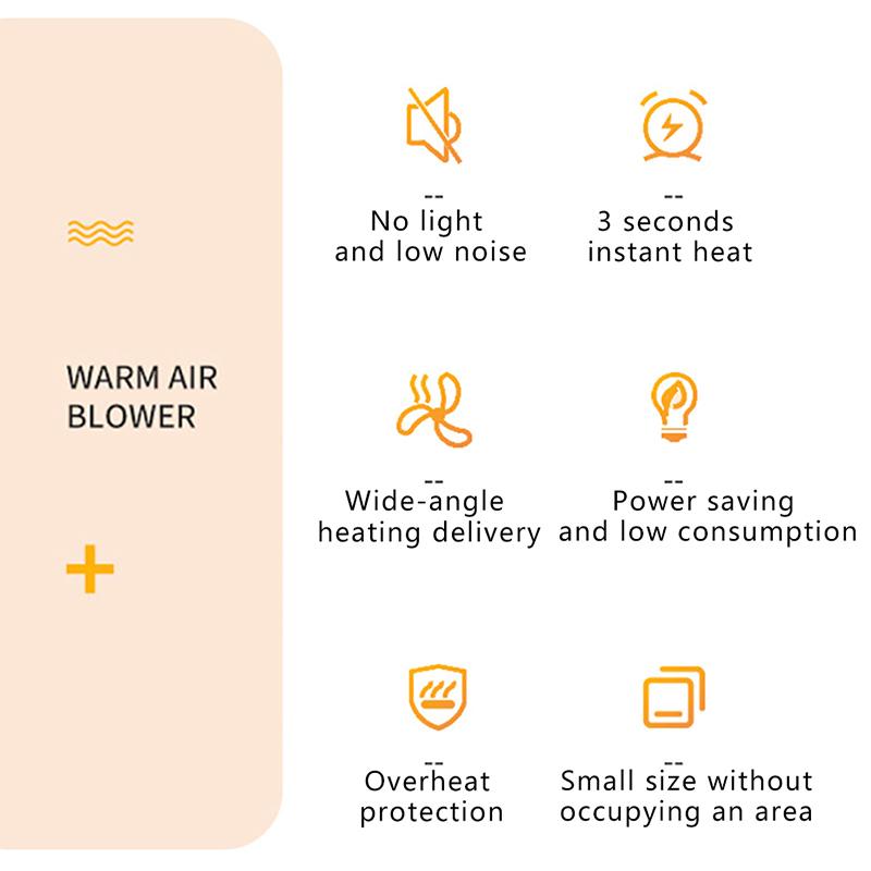 500W Mini Electric Heater For Home Desktop Household Energy Saving Quick Heating Warmers Bedroom Office Air Heating Machine