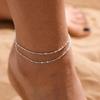 Cavigliere da Donna in Argento Sterling alla Moda Impermeabili Set di Cavigliere Cavigliera Regolabile a Strati Gioielli Estivi da Spiaggia
