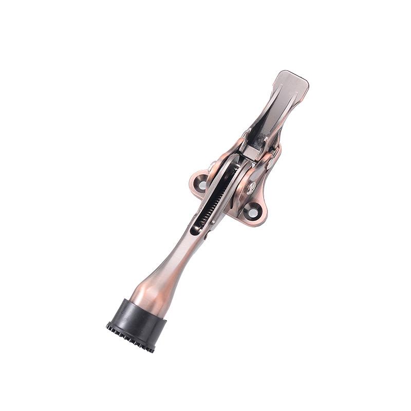Zinc Alloy Foot Pedal Door Stopper - Anti-Collision Device for Bedroom, Bathroom, Glass, or Wooden Doors.