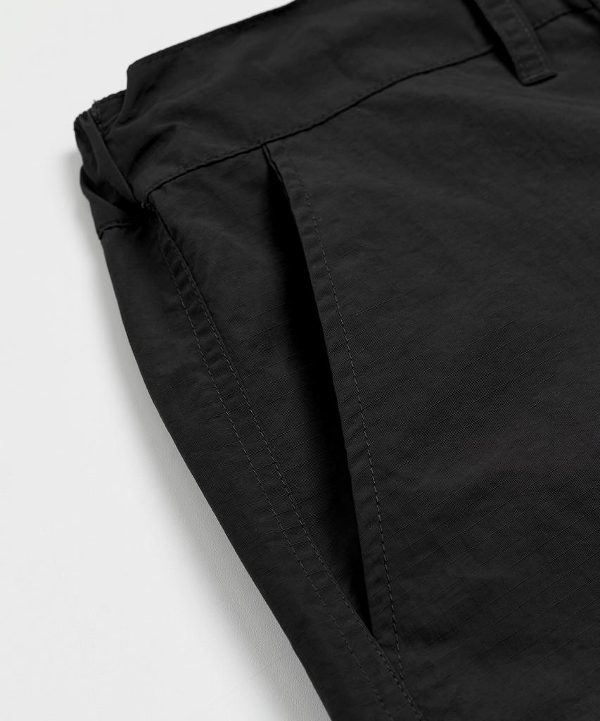 TOFFEE Utility Wide Parachute Pants (Black)