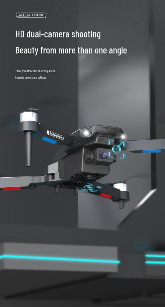 HD Camera Drone with Brushless Motor, Smart Follow, Optical Flow Positioning, and Remote Control.