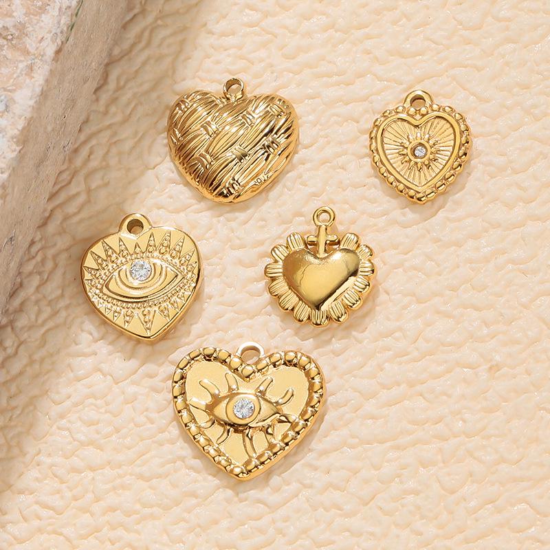 Vergoldete minimalistische Herzohrringe - Rostfreier Stahl Retro-Stil Damenschmuck