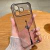 Airplane Snow Mountain Landscape Pattern Case For iPhone 17 Pro Max Coque iPhone 16 15 14 13 Pro Max 11 Shockproof Clear Soft Silicone Cover