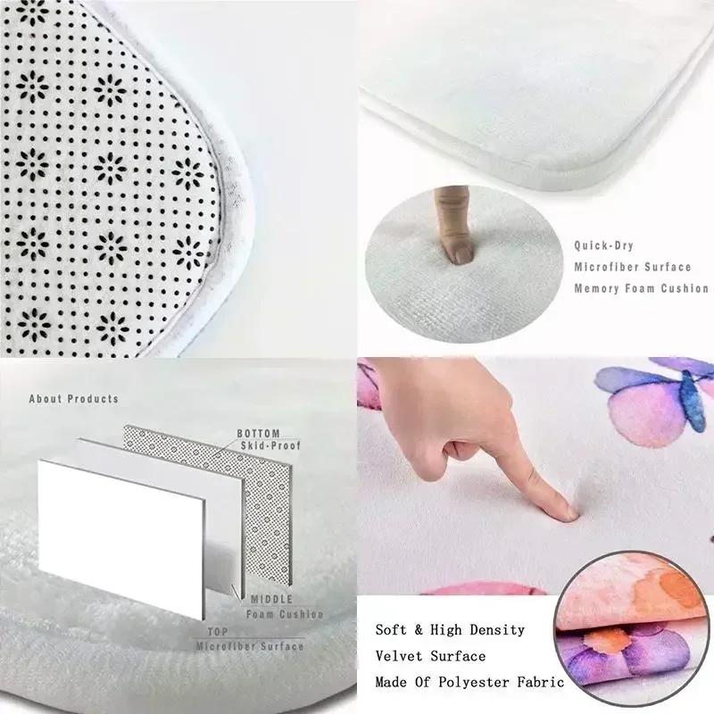 Bohemian Vintage Area Rug Machine Washable Carpet Non-Slip Living Room Floor Throw Rug for Bedroom Dining Room Kids Playroom Mat
