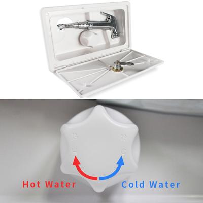 RV External Exterior Shower with Lock Hot Cold Adjustable RV Exterior Shower Box Boat Marine Camper Caravan Accessories