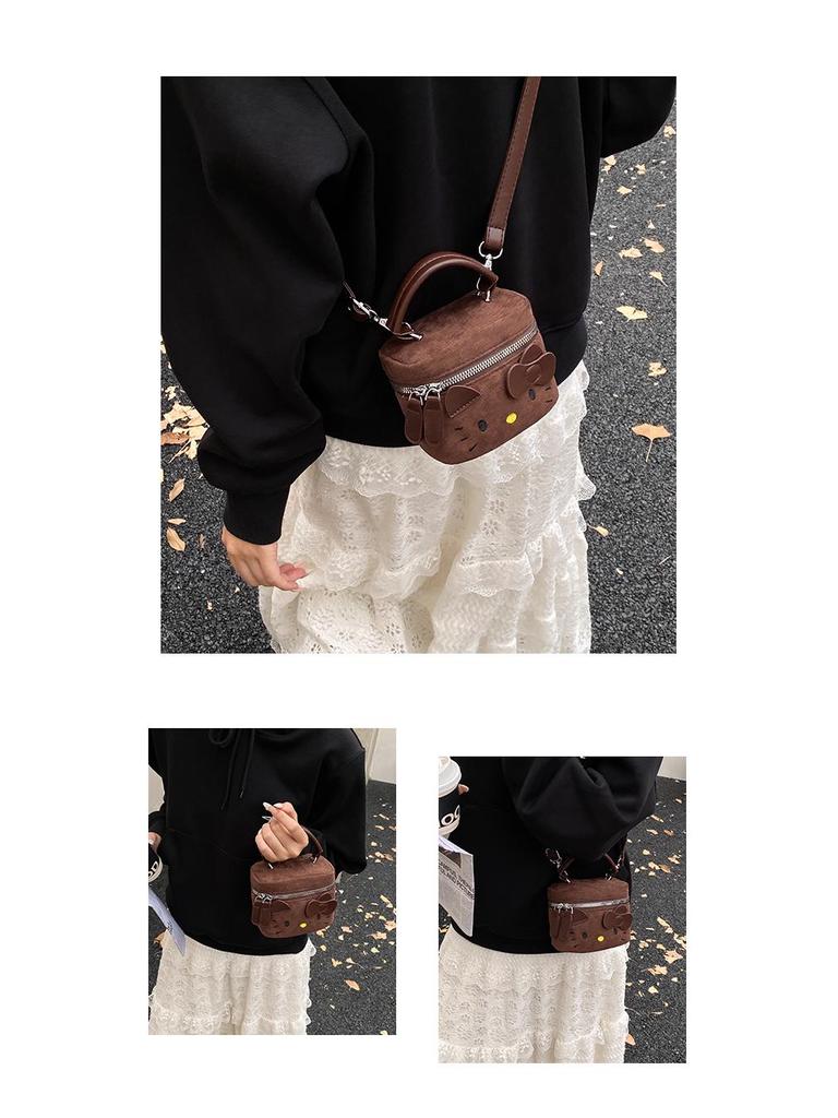 2025 New Cat Suede Kids' Cute Mini Crossbody Lipstick Bag