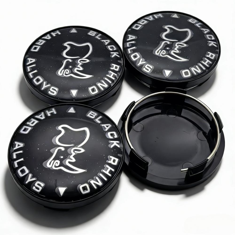 

4pcs Black Rhino Logo Emblem Badge Car Wheel Center Caps 58MM 54MM Wheels Hub Cap Rim Hubcaps Dust Cover Replace Car Accessories Black Rhino Badge&4pcs T58 Wheel Caps