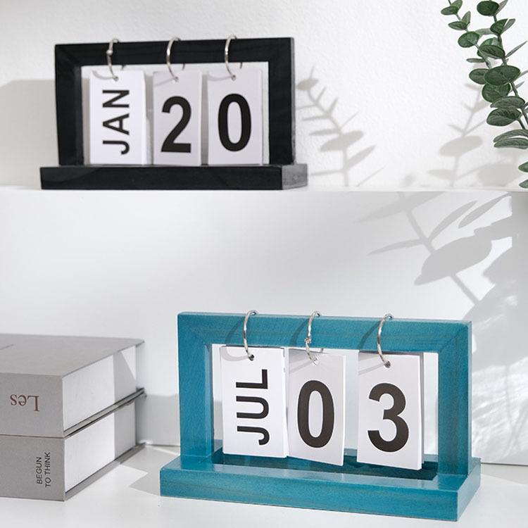 Nordic Minimalist Wooden Desk Calendar and Ornaments