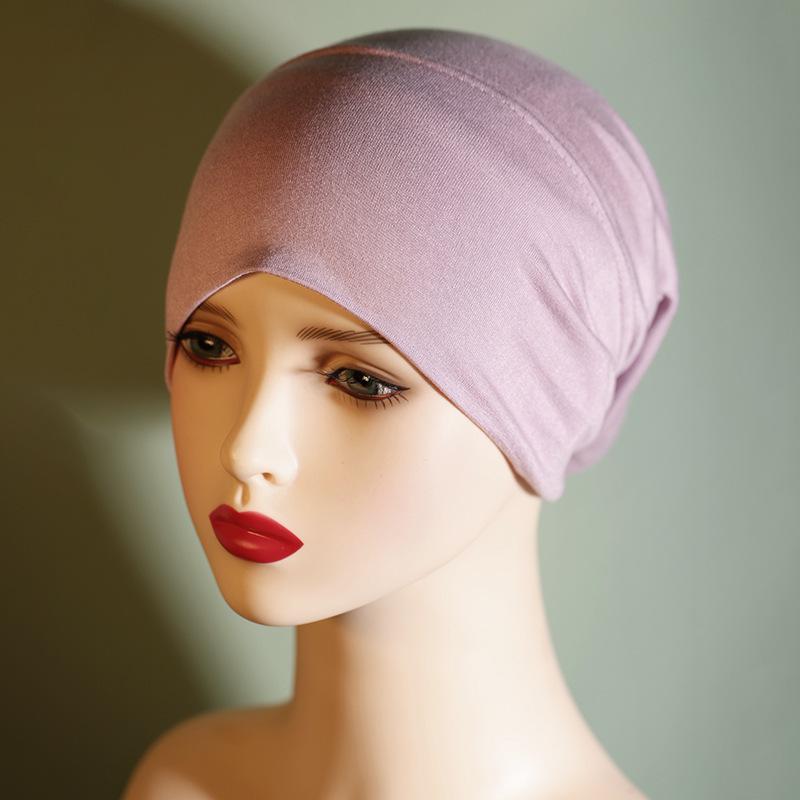 Pilling-Free, Non-Fading Multi-Color Tube Hat & Solid Pure Cotton Headscarf - Women's Elastic & Breathable