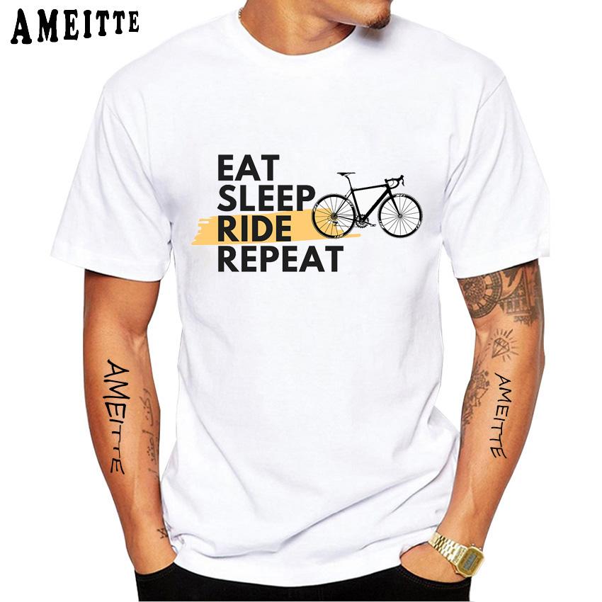 Eat Sleep Ride Repeat Bicycle Cycling T-shirt