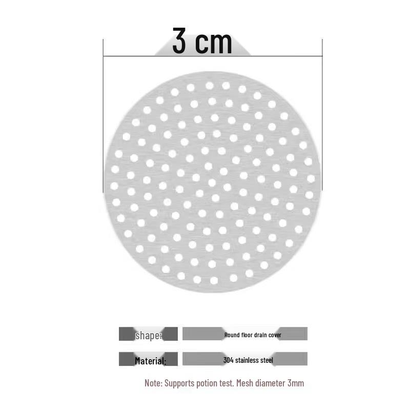 304 Stainless Steel Square Mesh Drain Cover - Anti-Clog Sink and Bathroom Hair Trap