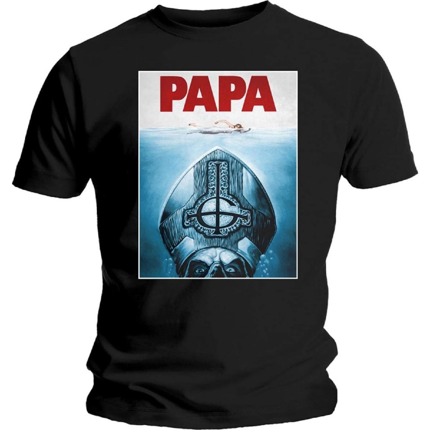 Официальная футболка Ghost Papa Jaws Prequelle Meliora Infestissumam мужская унисекс (Маленький) черный S