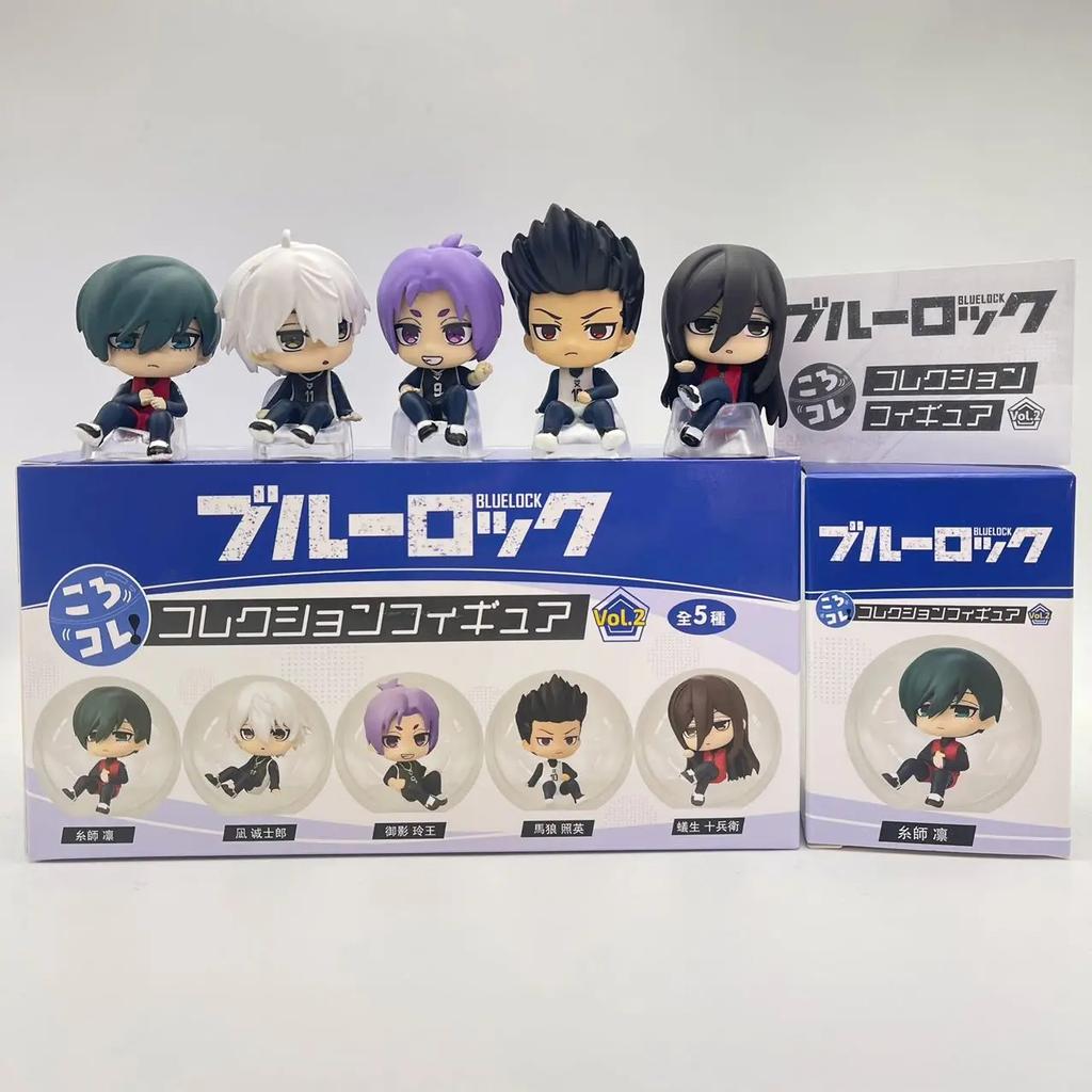 Anime Figure Blue Lock Blind Box Jiro Hayase Hinata Kageura Chigiri Hyoma Capsule Toys Cute Doll Model Desktop Ornament Gift
