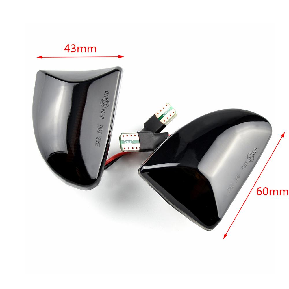 1 Pair LED Side Marker Turn Signal Lights Fit For Smart Fortwo W451 Coupe/Cabrio