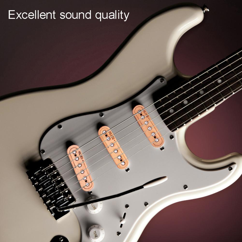 1 Set 3 Pcs 48 50 52 Maple Single Coil Pickup for Guitar Musical Instrument Accessory