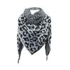Ladies Leopard Print Imitation Cashmere Shawl Long Scarf 140x140x190cm